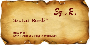 Szalai René névjegykártya